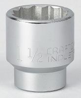 6GAU0 Socket, 3/4 Dr, 12 Pt, 1-1/2 In, Chrome