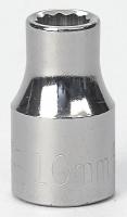 6GAV9 Socket, 1/2 Dr, 12 Pt, 10mm, Chrome