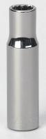 6GAW9 Socket, Deep, 1/2 Dr, 12 Pt, 1/2 In, Chrome