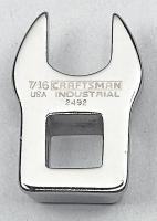 6GCJ8 Crowfoot Wrench, 3/8 Dr, 7/16 In, Chrome