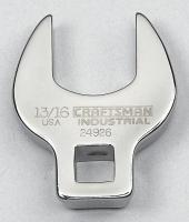 6GCK8 Crowfoot Wrench, 3/8 Dr, 13/16 In, Chrome