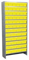 6GDG5 Shelving Unit, H79xW36xD18, 60 Yellow Bins
