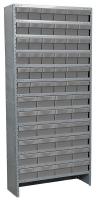 6GDG6 Shelving Unit, H79xW36xD18, w/60 Gray Bins
