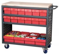 6GDG9 Louvered Cart, 36 In. H, 18 In. W, 37 In. L