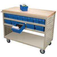 6GDK1 Louvered Cart, 37-1/2 In. H, Blue