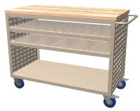 6GDK2 Louvered Cart, Clear, 800 lb., 49 In. L
