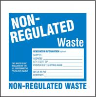 6GF13 Hazardous Waste Label, 6 In. H, PK 50