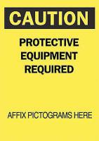 6GF24 Caution Sign, 14 x 10In, BK/YEL, ENG, Text