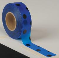 6GJK7 Flagging Tape, Blue/Blk, 300ft x 1-3/16In