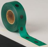 6GJK8 Flagging Tape, Grn/Blk, 300 ft x 1-3/16 In