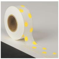 6GJK9 Flagging Tape, Wh/Yllw, 300 ft x 1-3/16 In