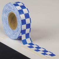 6GJL3 Flagging Tape, White/Blue, 300ft x 1-3/8In