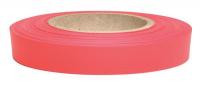 6GJN1 Flagging Tape, Red Glo, 150 ft x 1-3/16 In