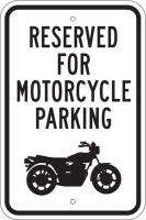 6GLW1 Parking Sign, 18 x 12In, BK/WHT, ENGR GR AL