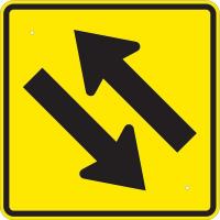 6GLW3 Traffic Sign, 24 x 24In, BK/YEL, ENGR GR AL