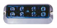 6GPV2 Warning Light, LED, Blue, Surf, Rect, 5 L