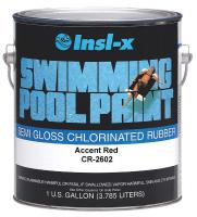 6GVZ9 Pool Paint, Chlorinated Rubber, Red, 1G