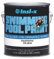 6GWA2 Pool Paint, Chlorinatd Rbbr, Aquamarine, 1G