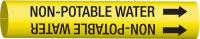 6GW10 Pipe Marker, Non-Potable Water, Y, 4 to6 In