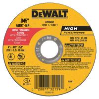 6HD43 Abrsv Cut Whl, 4In D, 0.045In T, 5/8In AH