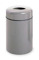 4HGR5 Waste Receptacle, Open, Gray, 20 G