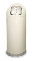 4HGR3 Waste Receptacle, Cylinder, Beige, 15G