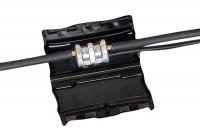 6HKD7 Splice, 2 to 2/0 AWG, 1000V, Black