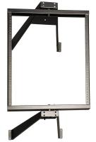 6HKP0 Pivoting Open Frame Rack, Wall Mount, 12U