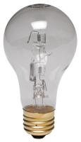6HKU3 Halogen Light Bulb, A19, 53W, PK2