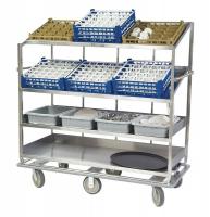6JET0 Soiled Dish Cart, L 37-3/4xW 30-7/8 In
