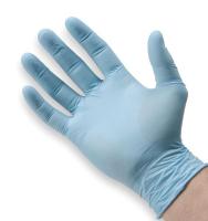 6JF95 Disposable Gloves, Nitrile, XL, Blue, PK100