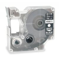 6JG45 Tape, Black/White, 23 ft. L, 3/4 In. W