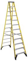 6JJ85 Stepladder, Fiberglass, 12 ft H, 375 lb Cap