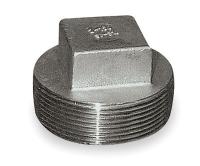 6JK59 Square Head Plug, 1 In, Threaded, 316 SS