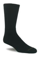 6JYU4 Work, Socks, Crew, Mens, L, Black, PK3