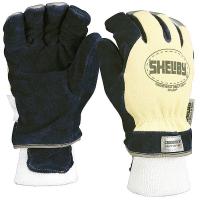 6KHW3 Firefighters Gloves, S, Cowhide Lthr, PR