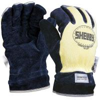 6KHX0 Firefighters Gloves, XL, Cowhide Lthr, PR