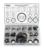 6LD37 Ext Retain Ring Asst, 273 Pc, 21 Szs