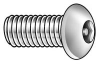6LU15 Mach Screw, Button, 10-24x3/8 L, PK50