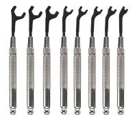 6LER8 Open End Wrench Set, 30 Deg, 2.5-7mm, 8 Pc