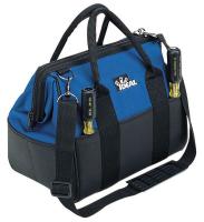 6LFY6 Tool Bag, 13in Large Mouth, Blue/Black
