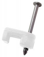 6LVG7 Cable Staple, 3/16In, Plastic, Tele, Pk100