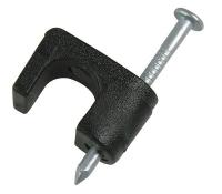 6LVH6 Cable Staple, 1/4In, Plastic, Coax, Pk100