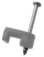 6LVJ1 Cable Staple, 7/16In, Plastic, Coax, Pk100
