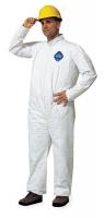 6LY41 Collared Tyvek(R), Elastic, 4XL, PK 25