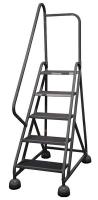 6LYF6 Rolling Ladder, Hndrl, Platfm 45 In H