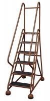 6LYG3 Rolling Ladder, Hndrl, Platfm 54 In H