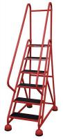 6LYG4 Rolling Ladder, Hndrl, Platfm 54 In H
