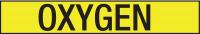 6M386 Pipe Marker, Oxygen, Yel, 2-1/2 to 7-7/8 In