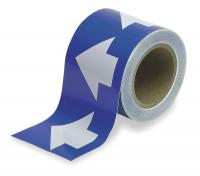 6M869 Arrow Tape, White/Blue, 2 In. W